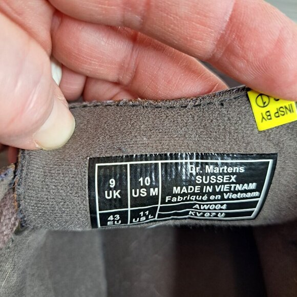 Dr Doc Martens Sussex Men's US 10 Brown Distressed Leather Boots Shoes Chukka - Picture 11 of 12